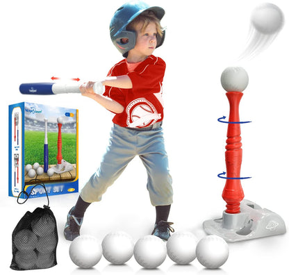 EagleStone T Ball Sets for Kids 3-5, 5-8, Tee Ball Set for Toddlers, Baseball Outdoor Toy