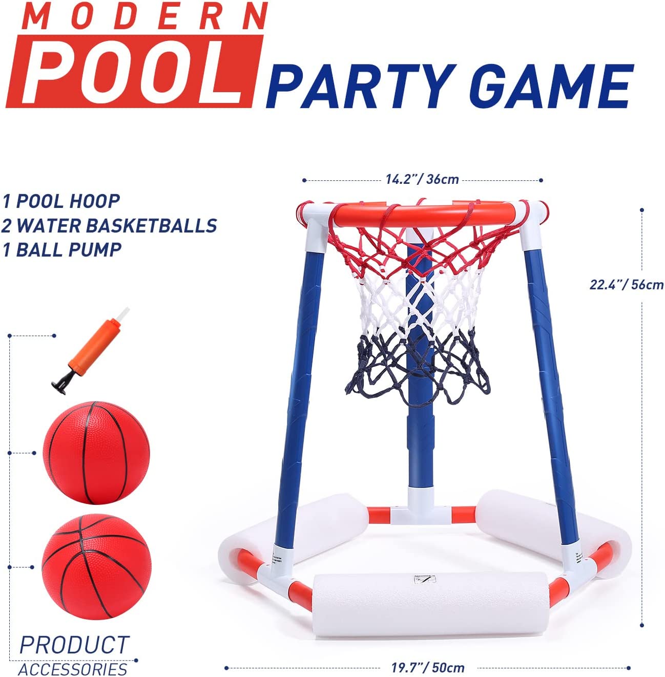 EagleStone Pool Basketball Toys with Backboard