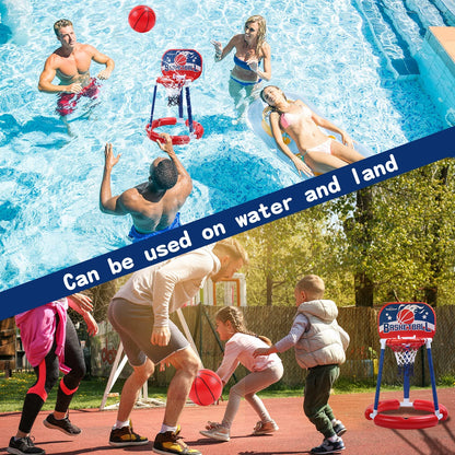 EagleStone Pool Basketball Toys with Backboard