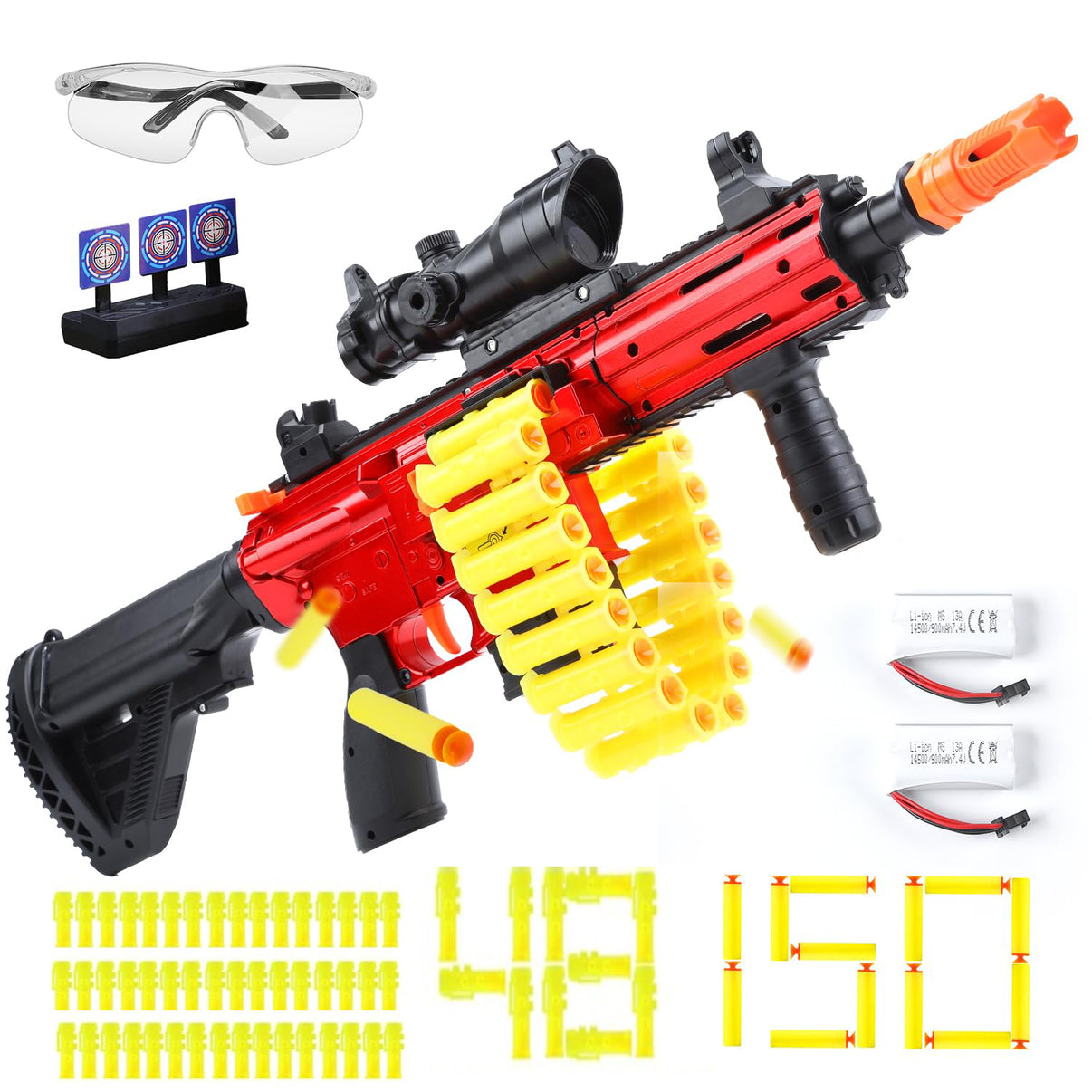 Eaglestone Automatic Toy Guns with 150 Darts, Shell Ejecting Manual-Se ...